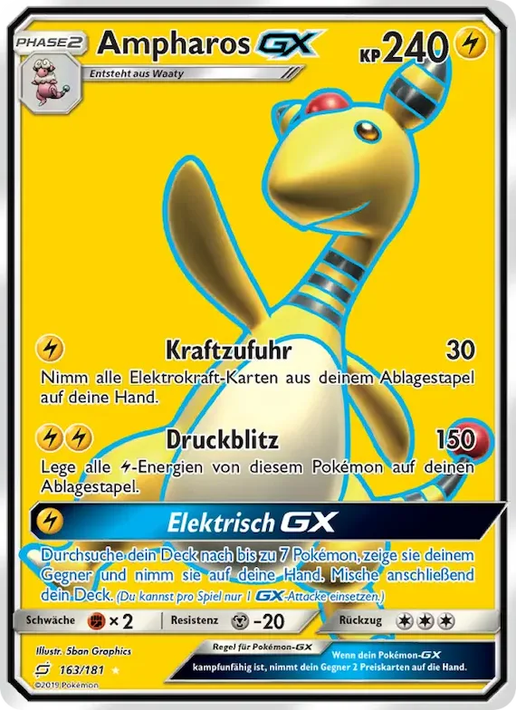 Ampharos GX 163 – Teams Sind Trumpf