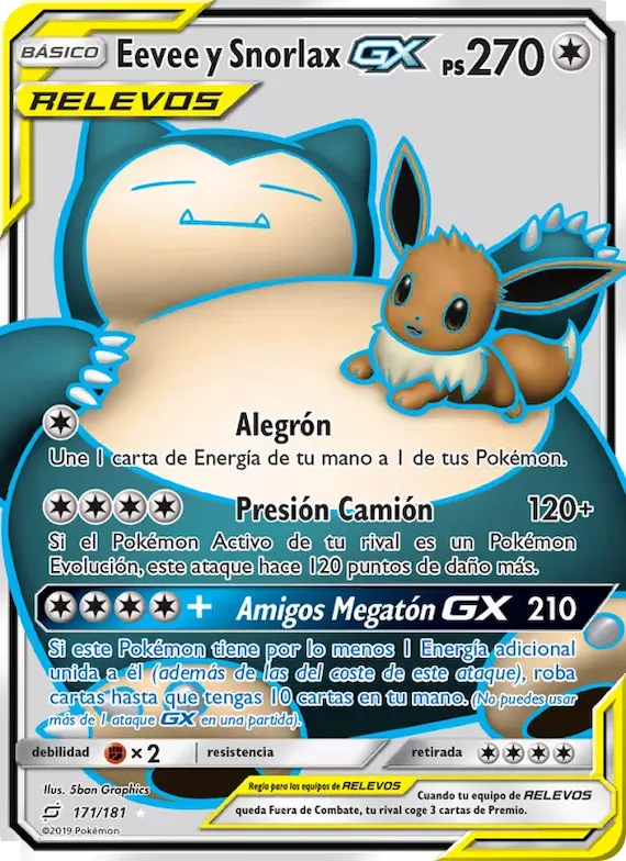 Eevee y Snorlax GX 171 – Union de Aliados