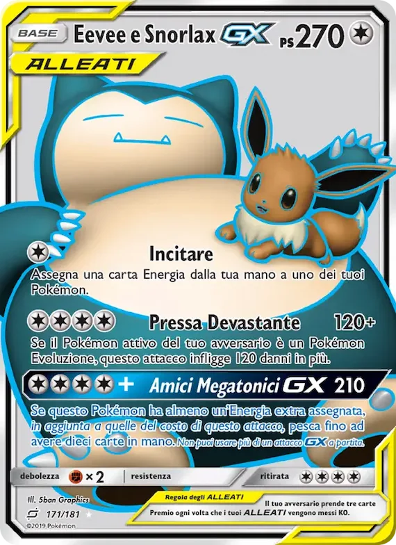 Eevee e Snorlax GX 171 – Gioco di Squadra