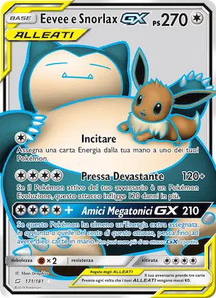 Eevee e Snorlax GX 171 – Gioco di Squadra