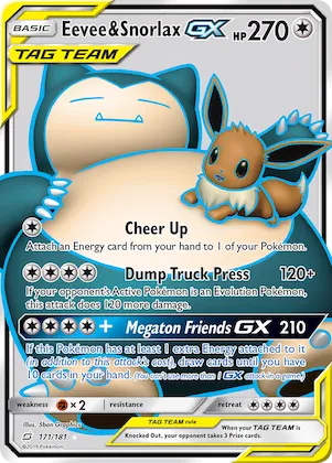 Eevee & Snorlax-GX #171 – Team Up