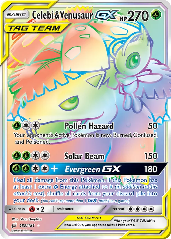 Celebi & Venusaur-GX #182 – Team Up