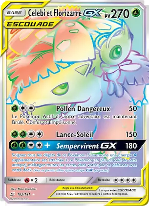 Celebi et Florizarre GX n° 182 – Duo de Choc