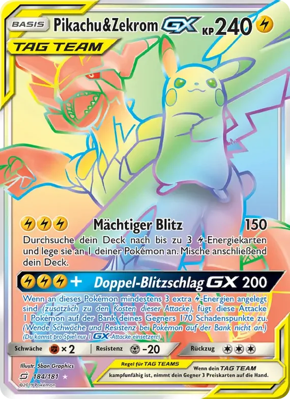Pikachu & Zekrom GX 184 – Teams Sind Trumpf