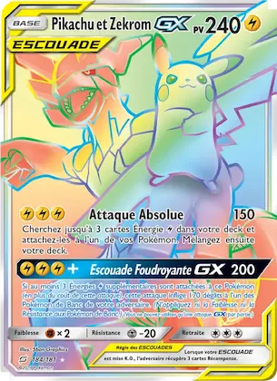 Pikachu et Zekrom GX n° 184 – Duo de Choc