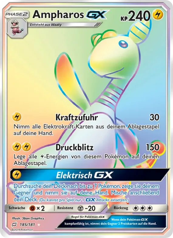 Ampharos GX 185 – Teams Sind Trumpf