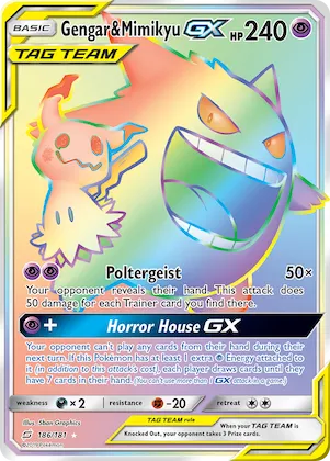 Gengar & Mimikyu-GX #186 – Team Up