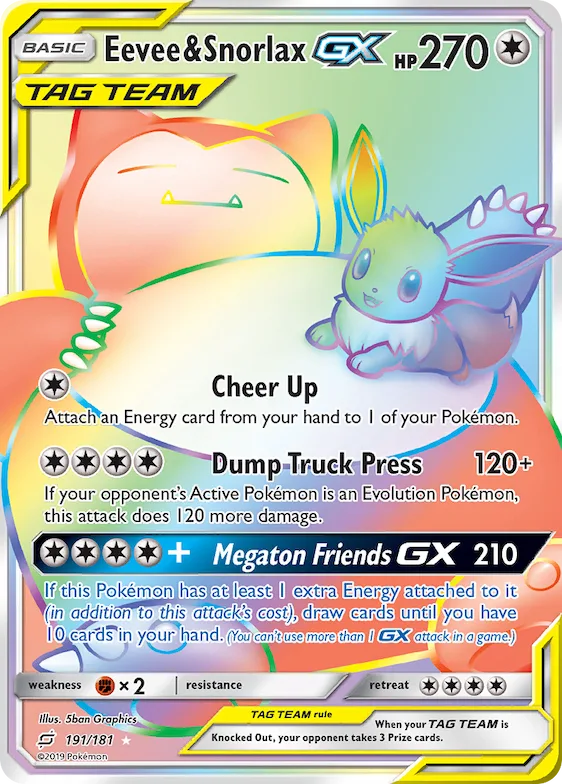 Eevee & Snorlax-GX #191 – Team Up
