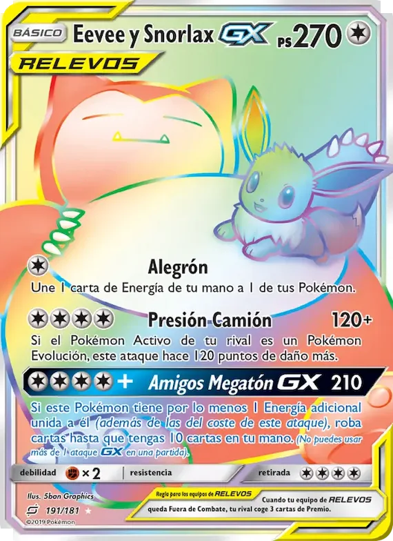 Eevee y Snorlax GX 191 – Union de Aliados