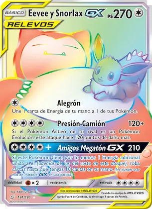 Eevee y Snorlax GX 191 – Union de Aliados