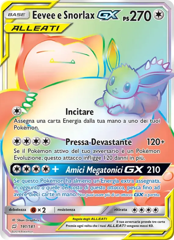 Eevee e Snorlax GX 191 – Gioco di Squadra
