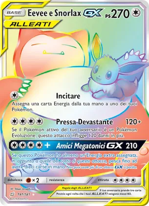 Eevee e Snorlax GX 191 – Gioco di Squadra