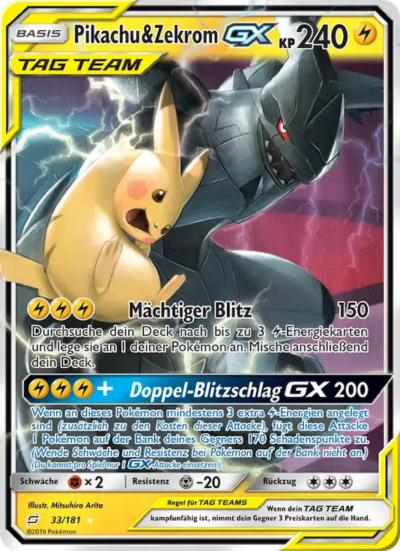 Pikachu & Zekrom GX 33 – Teams Sind Trumpf