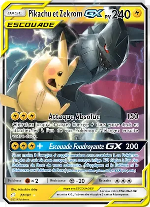 Pikachu et Zekrom GX n° 33 – Duo de Choc