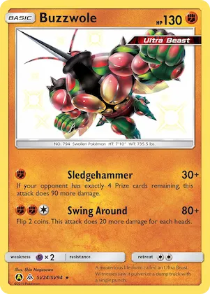 Buzzwole #SV24 – Hidden Fates Shiny Vault