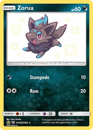 Zorua Nr. SV25 – Verborgenes Schicksal Glitzer-Tresor