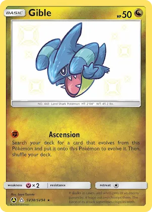 Gible #SV38 – Hidden Fates Shiny Vault