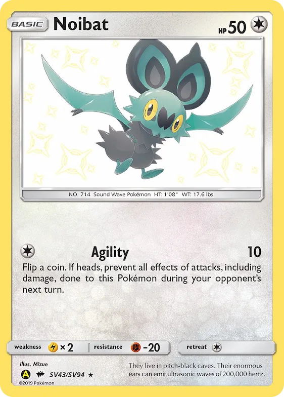 Noibat #SV43 – Hidden Fates Shiny Vault