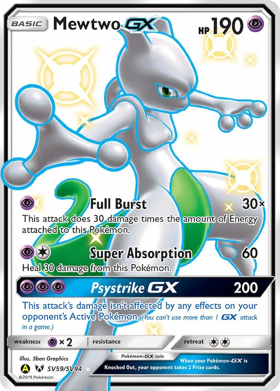 Mewtwo-GX #SV59 – Hidden Fates Shiny Vault