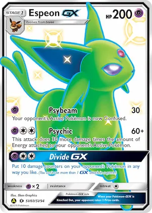 Espeon-GX #SV60 – Hidden Fates Shiny Vault