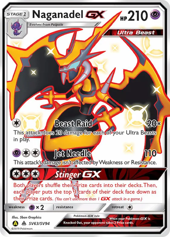 Naganadel-GX #SV63 – Hidden Fates Shiny Vault