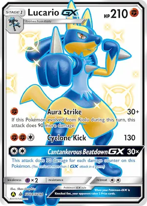 Lucario-GX Nr. SV64 – Verborgenes Schicksal Glitzer-Tresor