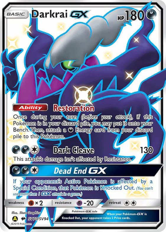 Darkrai-GX SV70 – Destinées Occultes Coffre Étincelant