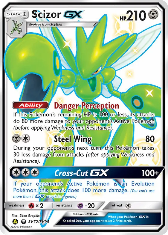 Scizor-GX #SV72 – Hidden Fates Shiny Vault