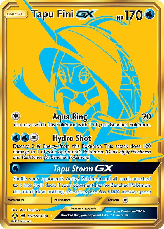 Tapu Fini-GX #SV92 – Hidden Fates Shiny Vault