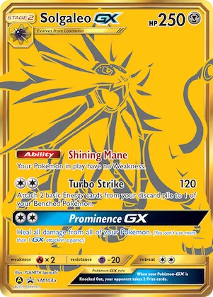 Solgaleo-GX n° SM104a – Promo SM