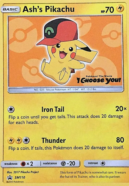 Pikachu de Sacha SM110 – Promo SM