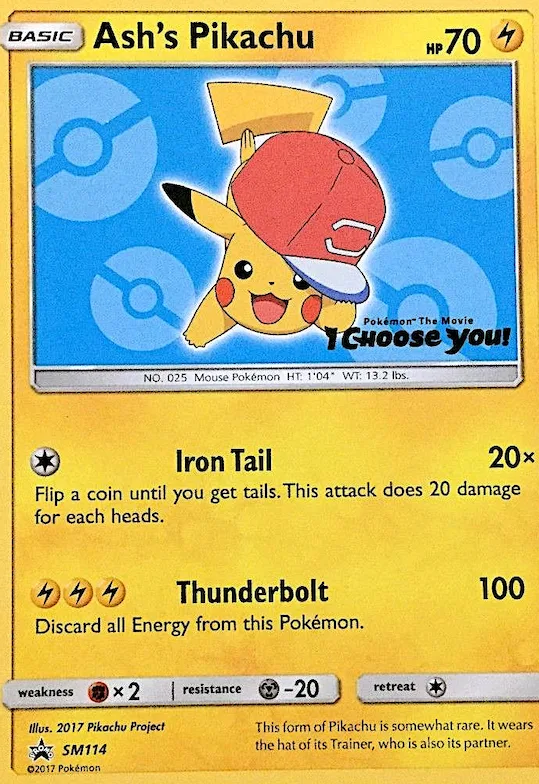 Pikachu de Sacha SM114 – Promo SM