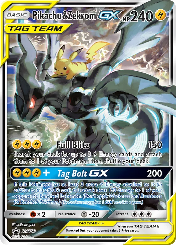 Pikachu & Zekrom GX SM168 – SM Promokarten