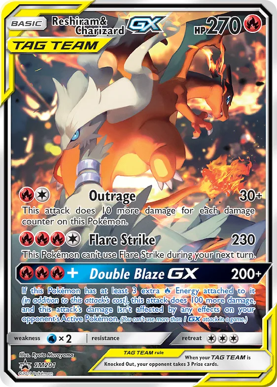 Reshiram et Dracaufeu GX SM201 – Promo SM