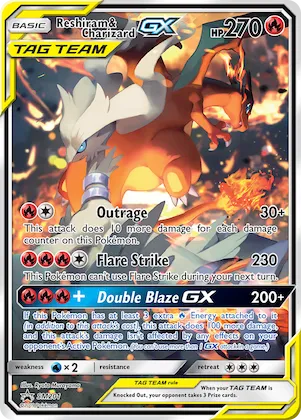 Reshiram et Dracaufeu GX n° SM201 – Promo SM