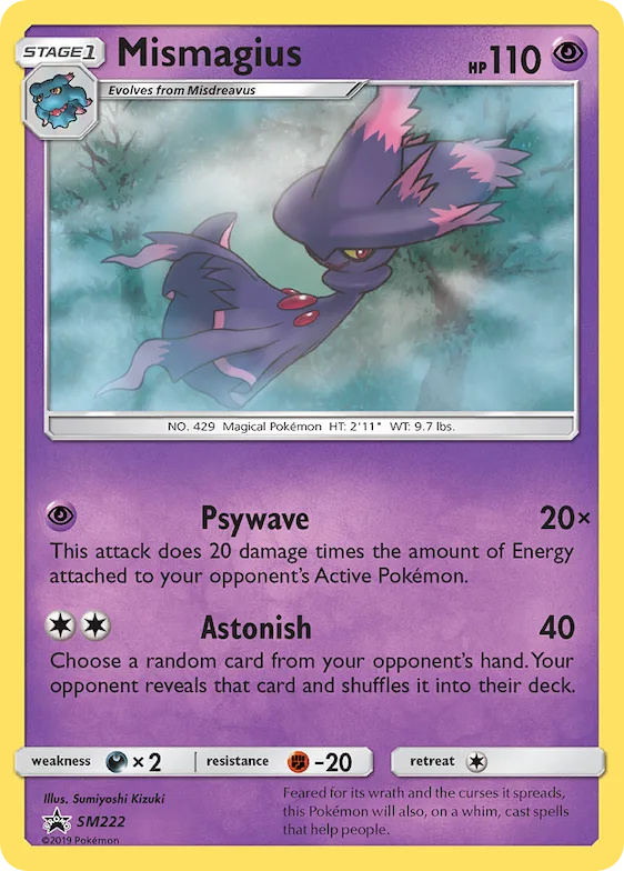 Mismagius SM222 – SL Cartas de promoción