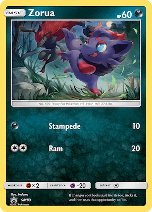 Zorua Nr. SM83 – SM Promokarten