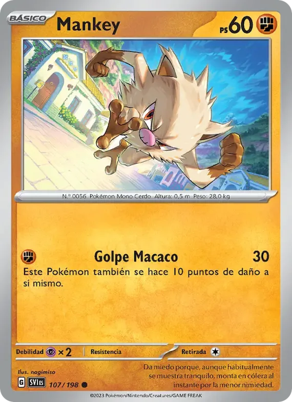 Mankey 107 – Escarlata y Púrpura