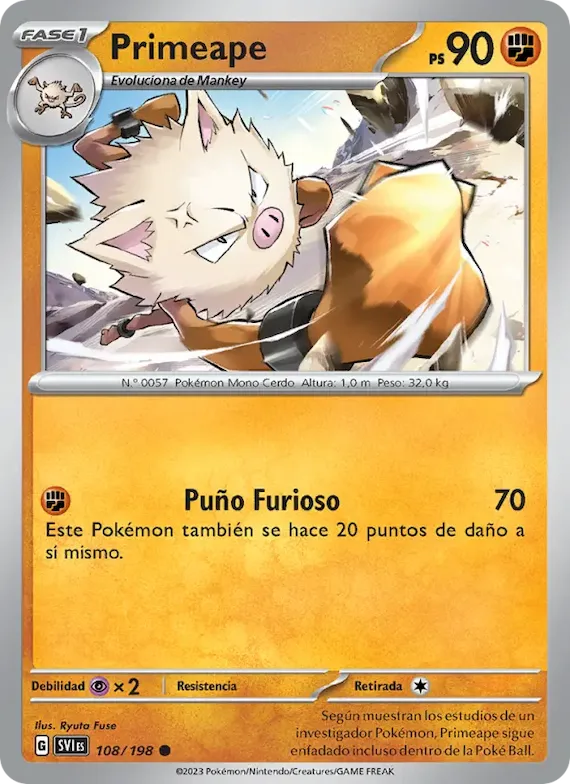 Primeape 108 – Escarlata y Púrpura