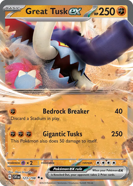 Great Tusk ex #123 – Scarlet & Violet