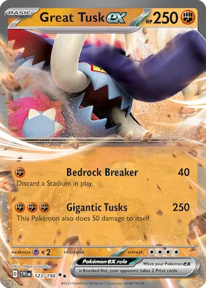 Great Tusk ex #123 – Scarlet & Violet
