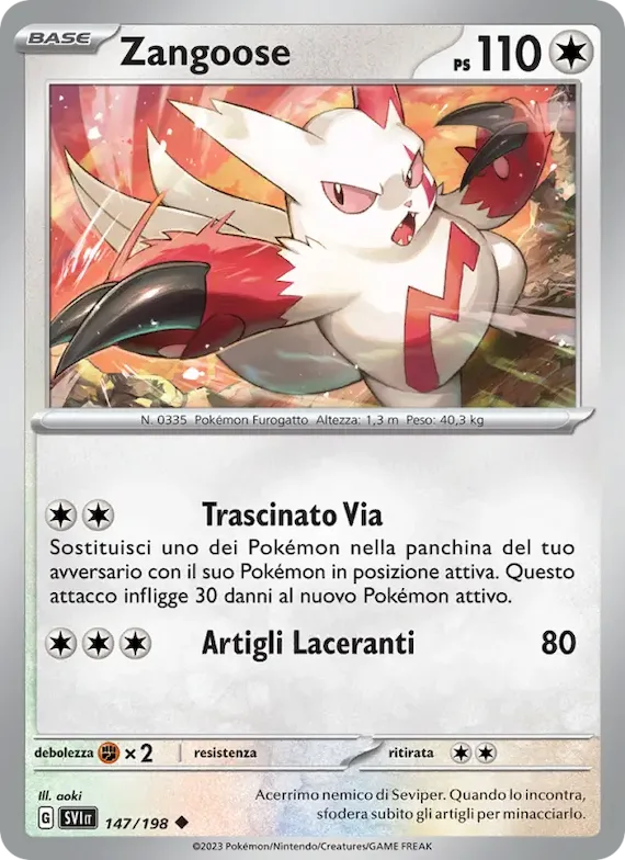 Zangoose 147 – Scarlatto e Violetto