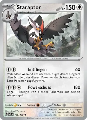 Staraptor Nr. 150 – Karmesin & Purpur