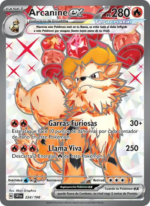 Arcanine ex 224 – Escarlata y Púrpura