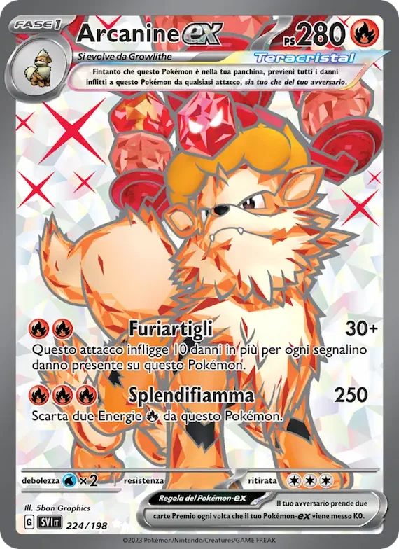 Arcanine-ex 224 – Scarlatto e Violetto