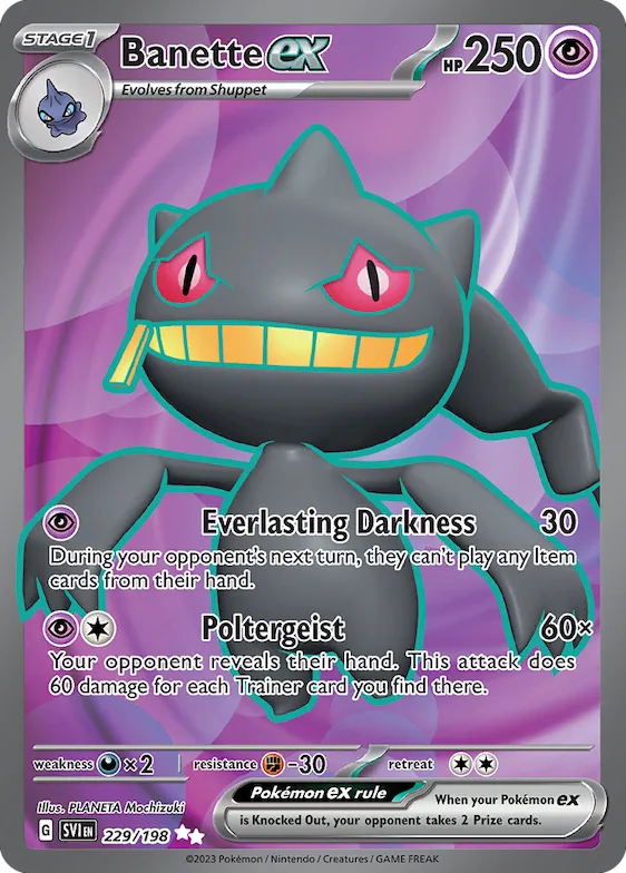 Banette ex #229 – Scarlet & Violet
