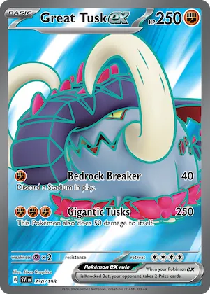 Great Tusk ex #230 – Scarlet & Violet