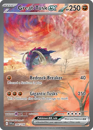 Great Tusk ex #246 – Scarlet & Violet