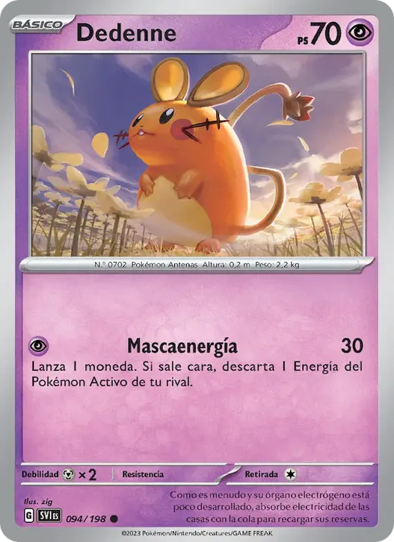Dedenne 94 – Escarlata y Púrpura