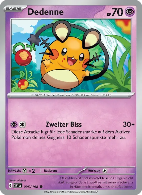 Dedenne 95 – Karmesin & Purpur